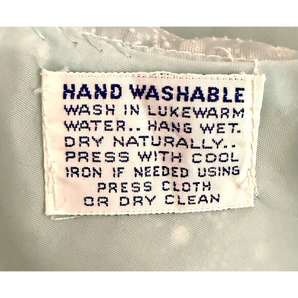 Vtg B. Cohen Floral Tulip Sky Blue Robe Peignoir Sheer Size Small 50’s 60’s - Picture 14 of 16